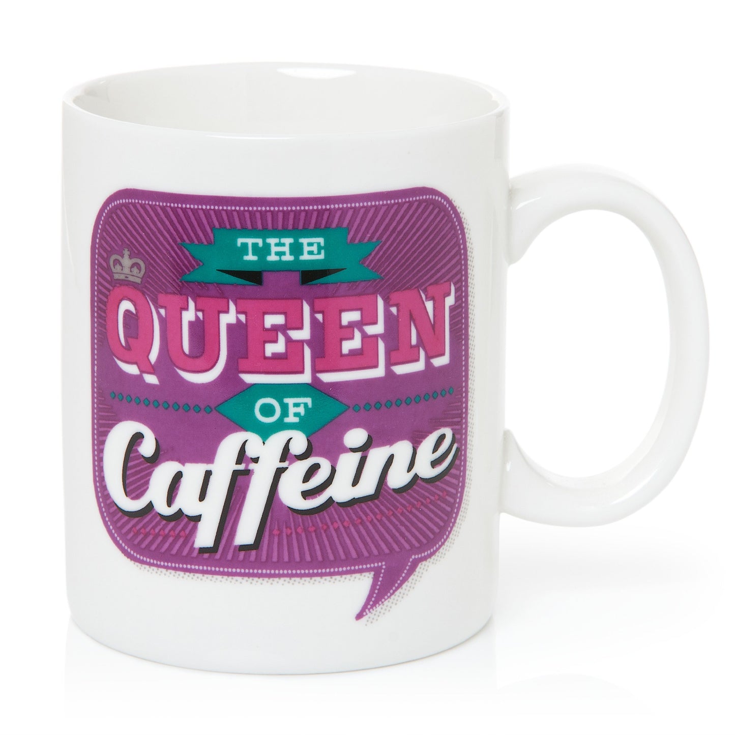 Back Chat 13 fl oz 369 ml The Queen of Caffeine Ceramic Mug