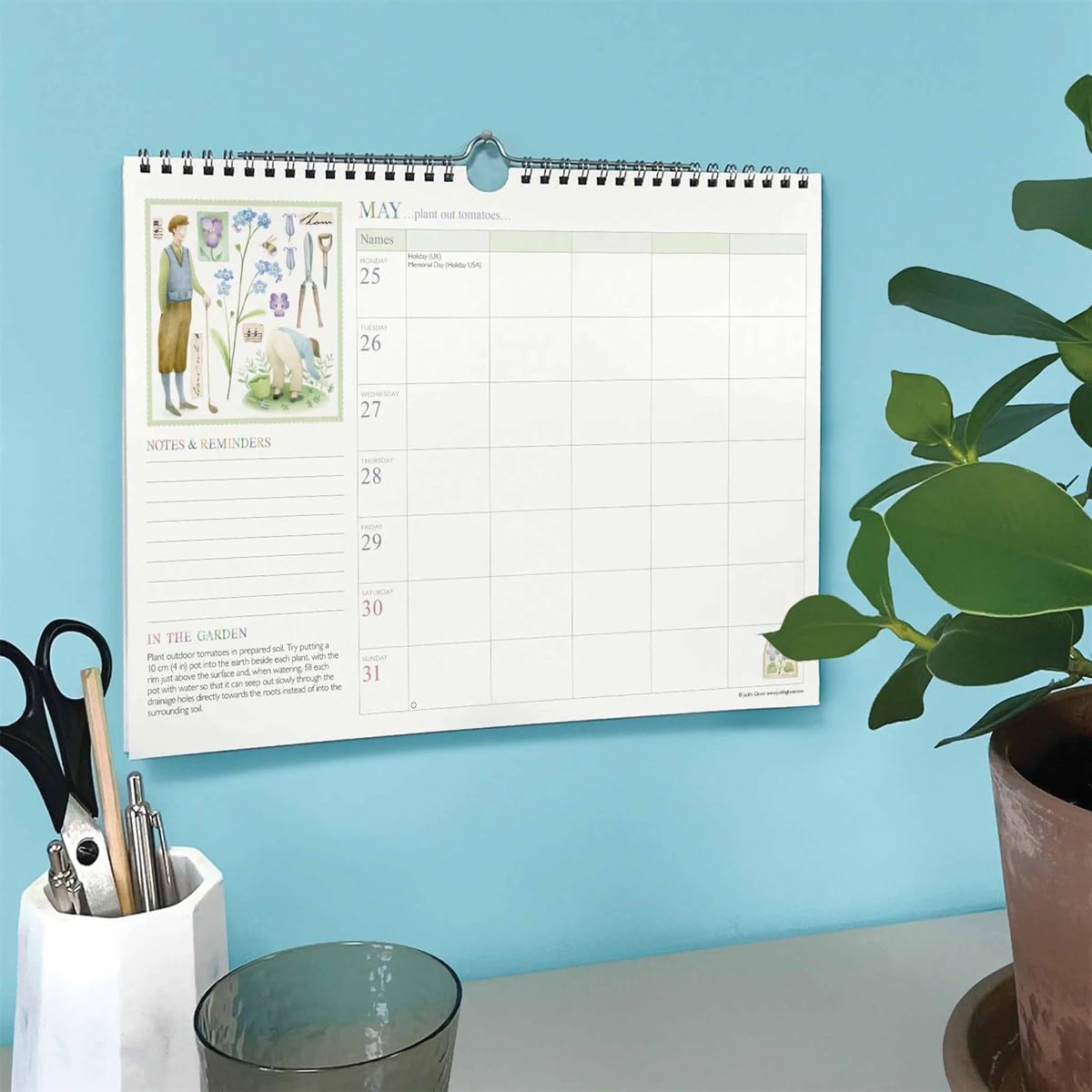 Judith Glover, Garden Days A4 Family Organiser 2026, Family Planners, Gift