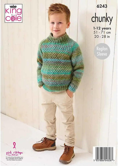 King Cole Unisex Knitting Pattern Sweater