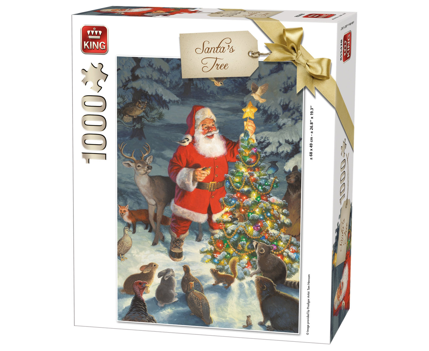 King 5743 Christmas Santa Tree Jigsaw Puzzle 1000-Piece, 49 x 68 cm