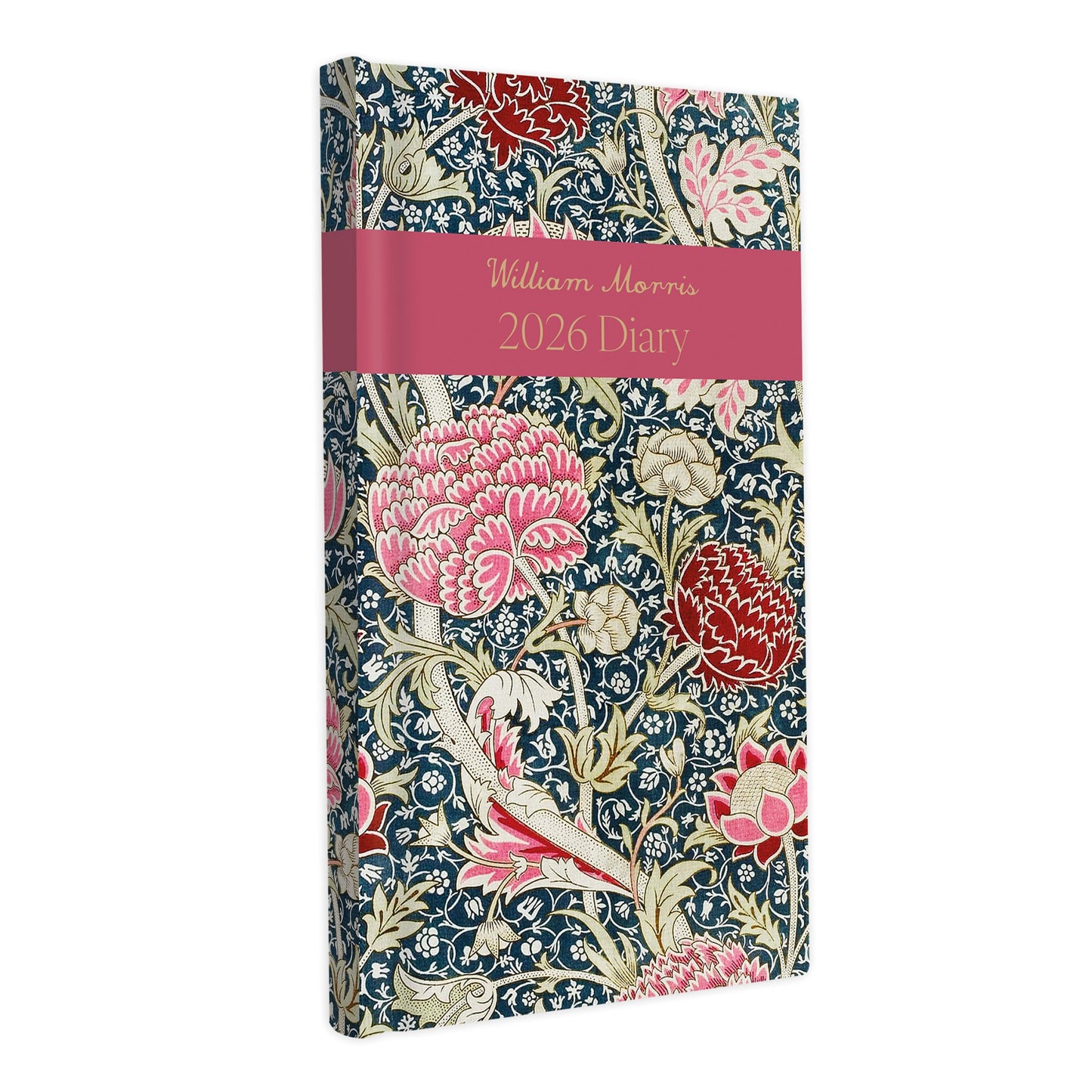 William Morris 2026 Slim Weekly Diary | Pocket Hardback Planner with Cray & Pink Poppy Covers | Week-to-View with Notes
