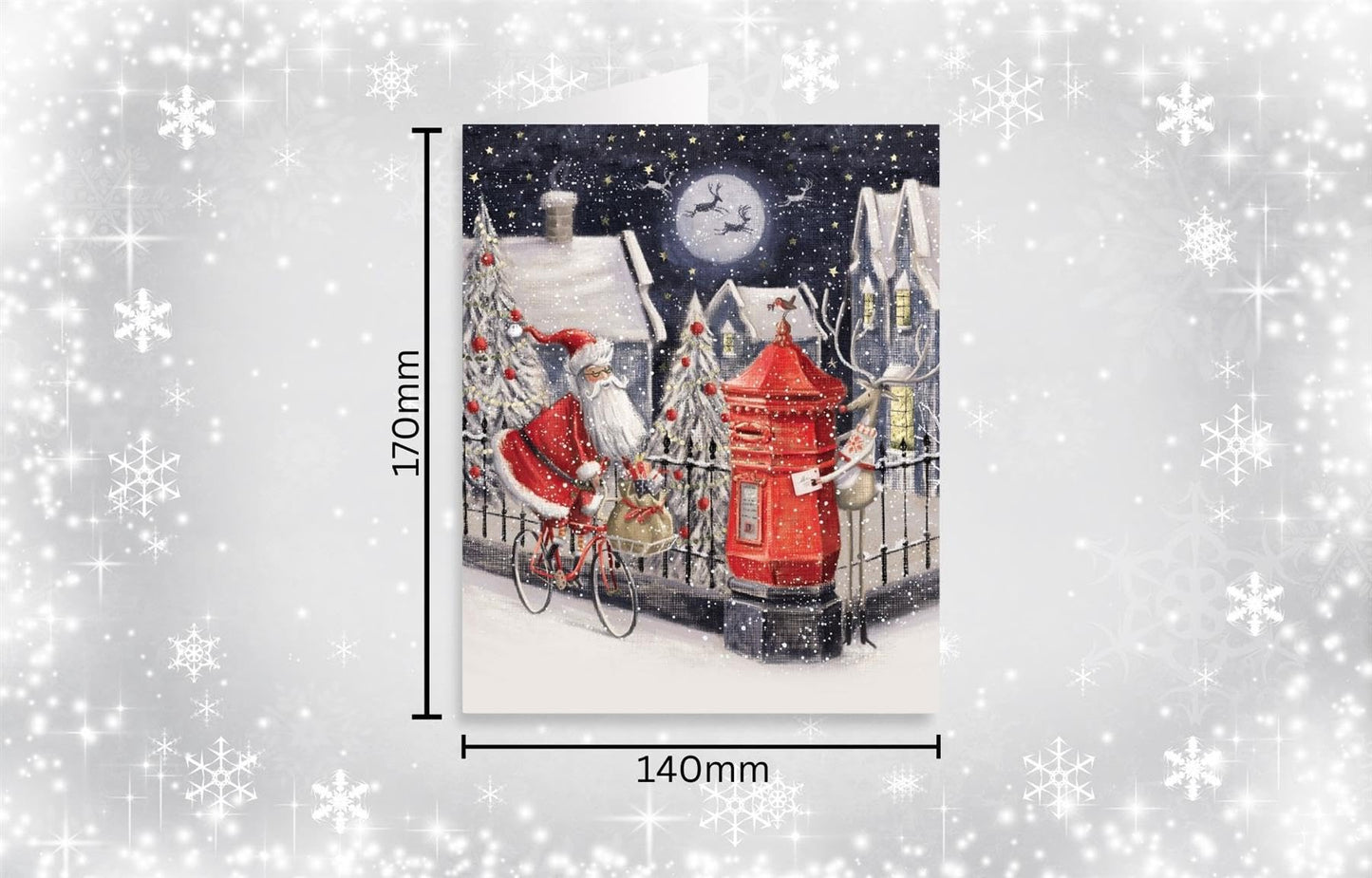 Tom Smith Boxed Christmas Cards Pack - 15 Luxury Xmas Cards with Envelopes and Seals - Festive Santa Xmas Tree & Postbox Designs - Recycled Eco Friendly Christmas Card Set