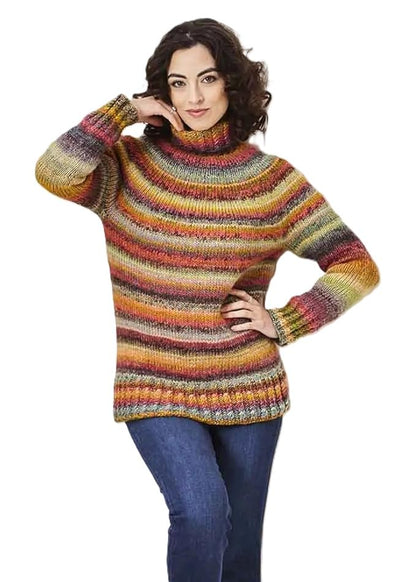 King Cole Ladies Chunky Knitting Pattern Womens Knit in The Round Sweater (6248)