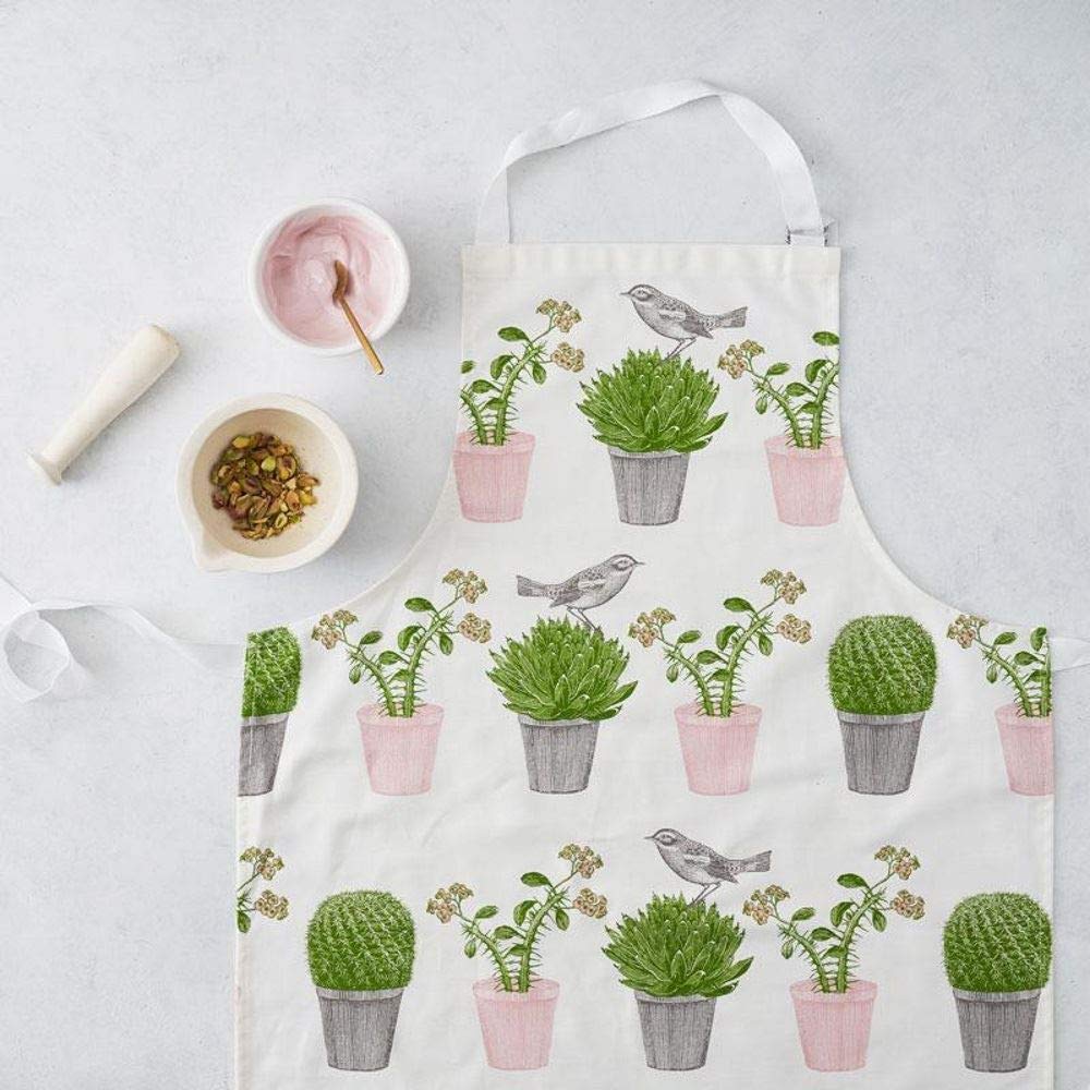 Thornback & Peel Cactus and Bird Design Kitchen Apron Made from Cotton