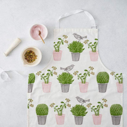 Thornback & Peel Cactus and Bird Design Kitchen Apron Made from Cotton
