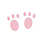 Eurowrap Easter Bunny Feet Embellishment Decorations 11cm - Pack of 40