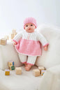 King Cole Double Knit Knitting Pattern Doll Top Pants Jacket Bootees & Hat (5924), Multi, 18'' - 20''
