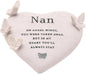 Thoughts of You Graveside Butterfly Heart – Nan | Memorial Plaque with Sentimental Verse & Butterfly Motif | Resin Grave Ornament or Remembrance Gift for Mother
