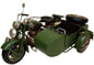 Black Army Bike with Sidecar Accessory, Multicolored