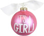 Pink/Dots Bauble 10cm 'It's A Girl NEW BABY GIFT 1ST CHRISTMAS BAUBLE ORNAMENT