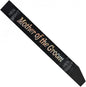 Black Satin & Diamante Mother of the Groom Sash