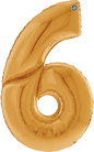 grabo  Giant Gold Number 6   Balloon - 64" Foil
