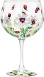 The Leonardo Collection Hand Painted Ladybird Gin Glass by Lynsey Johnstone with Gift Box, Multicoloured,