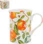 The Leonardo Collection Oranges & Lemons Jennifer Rose Fine China Oranges & Lemons Mugable Coffee Cups for Home & Office | Easy-to-Hold Coffee Mugs for Daily Use