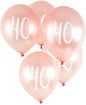 hooty balloo  Rose Gold 12" Balloon No.40 (5Xpk)