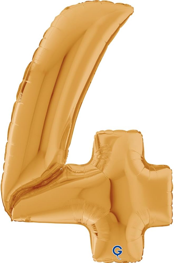 grabo  Number   4   Gold Giant 64" Balloon
