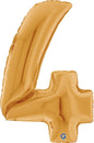 grabo  Number   4   Gold Giant 64" Balloon