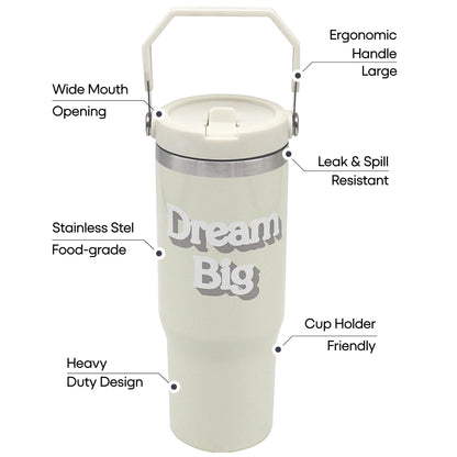 Lesser & Pavey Cream Drinks Tumbler 900ml for Cold & Hot Drinks | Stylish Tumbler Drinking Glasses for Water & Cold Drinks | Lovely Tableware Glass Gifts for Women & Men
