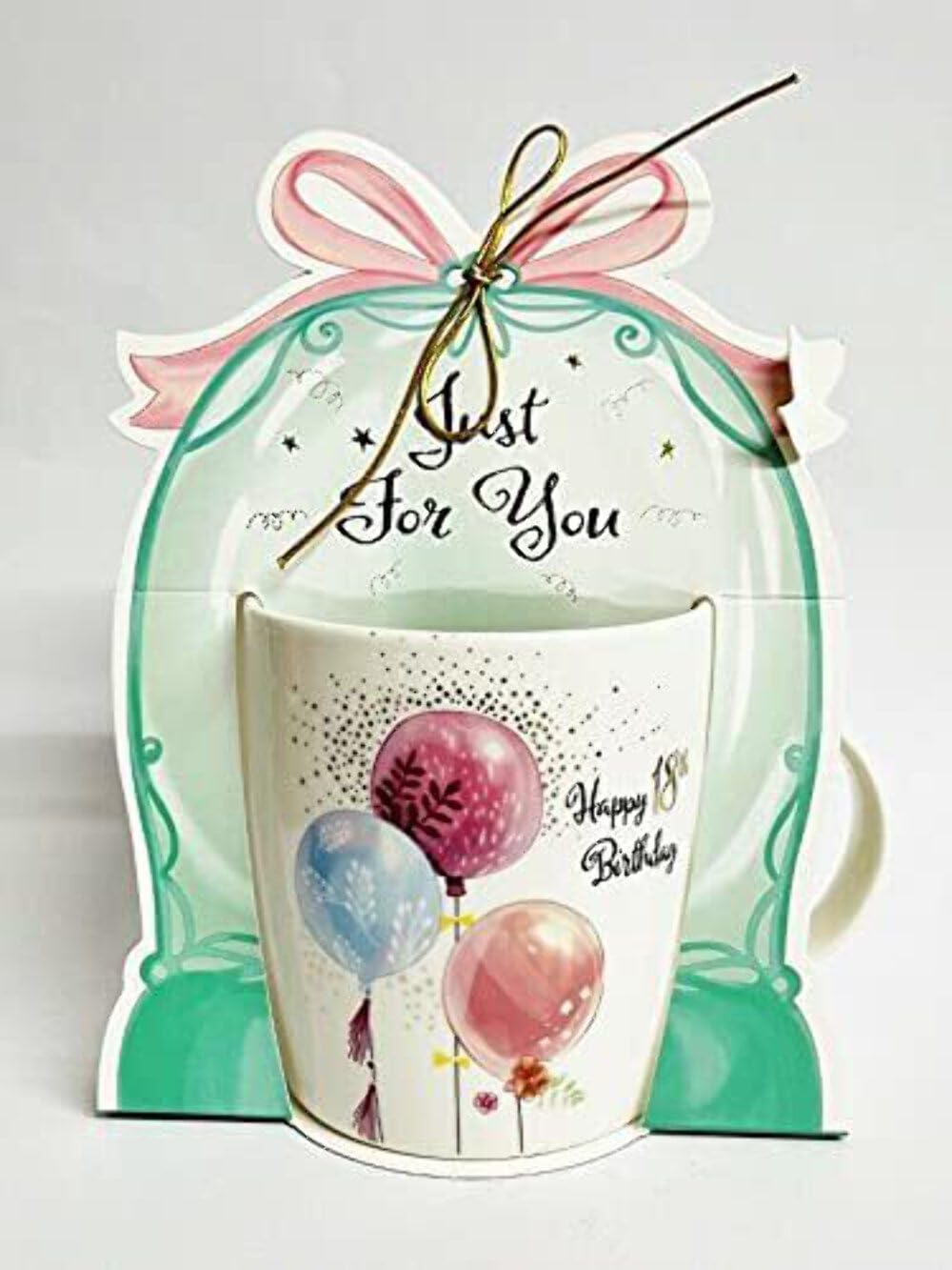 18th BIRTHDAY BALLOON DISPLAY MUG GIFT PRESENT CUP