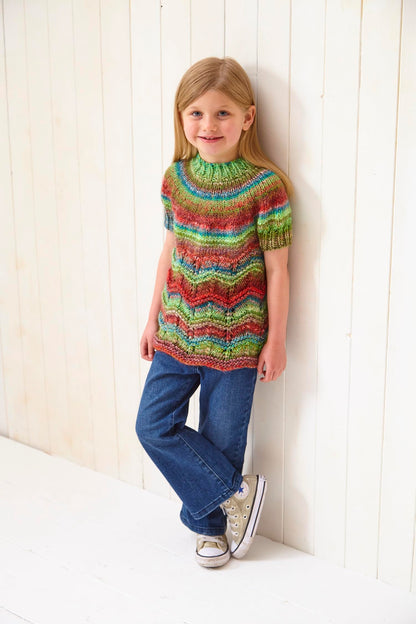 King Cole Chunky Knitting Pattern Girls Knit in The Round Sweaters (6244), 20” – 30” (51cm – 76cm)