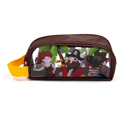 Jolly Roger Pirates Clear Window Pencil Case
