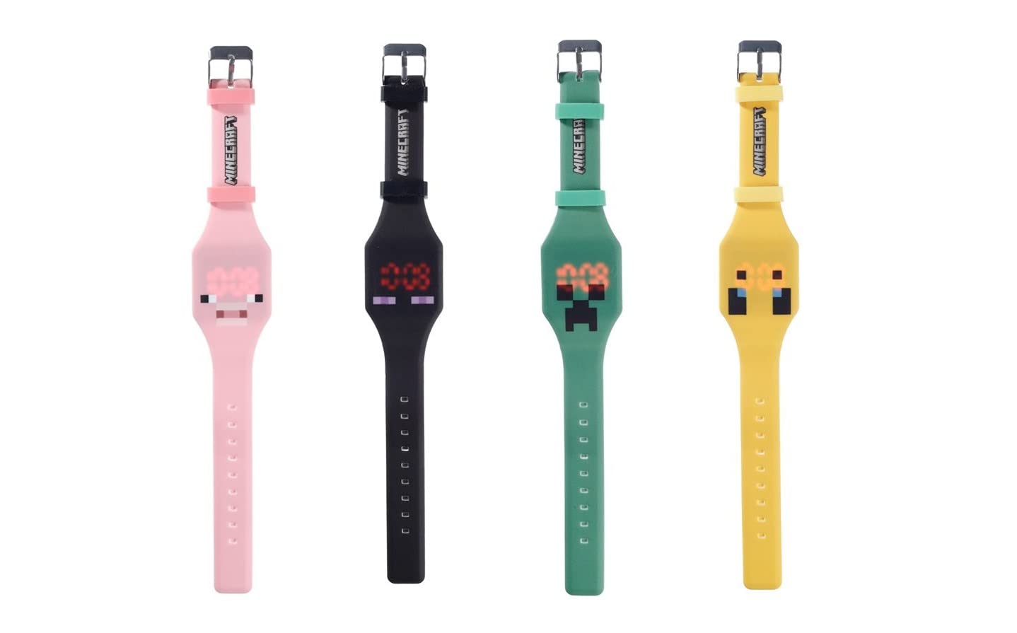 Puckator WATC20 Minecraft Faces Silicone Digital Watch