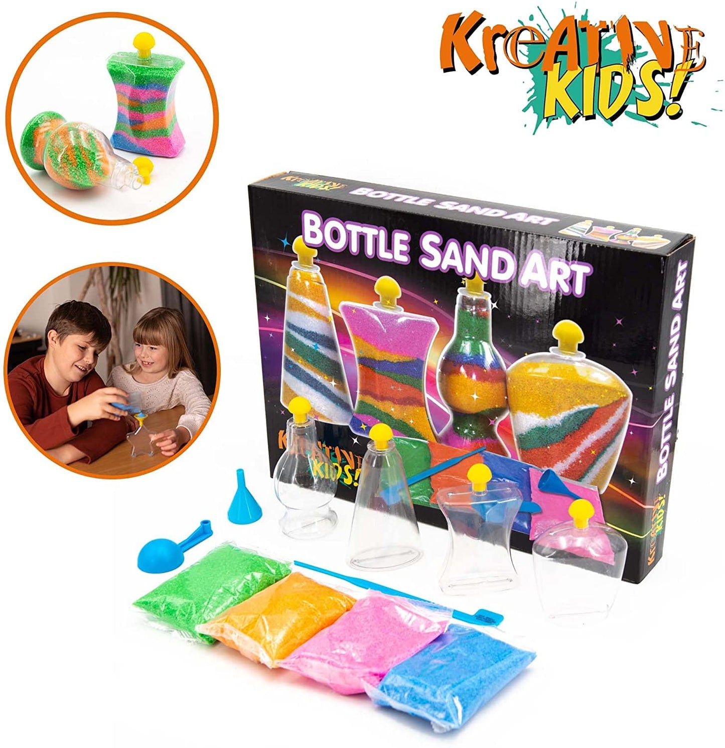 Kreative Kids Bottle Sand Art Set - Childrens Arts & Craft Activities
