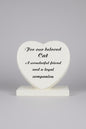 In Loving Memory Cream Heart Graveside Memorial Ornament Our Cat