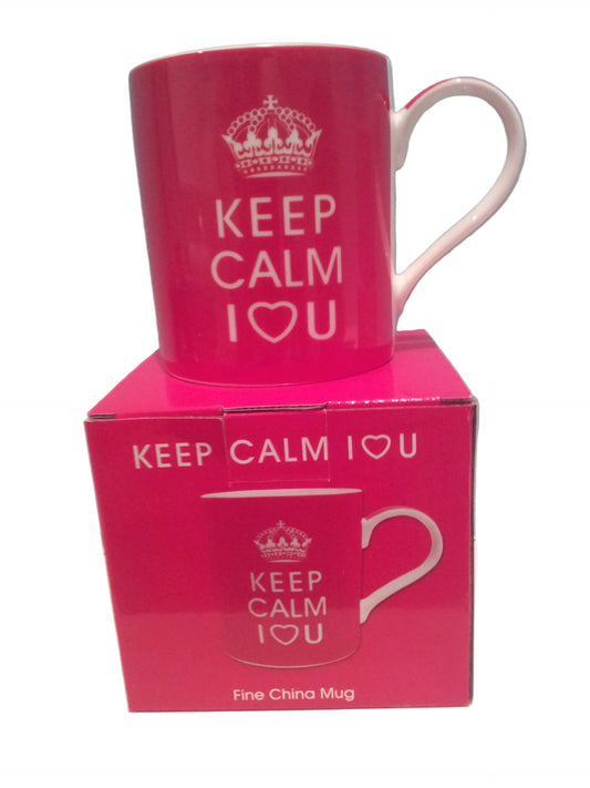 Keep Calm I Love You, Gift Boxed Fine China Mug