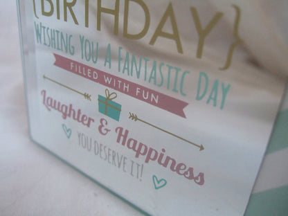 Signography Happy 60th Birthday Silver Mirrored Glass Photo Frame - 6"x4" Aperture