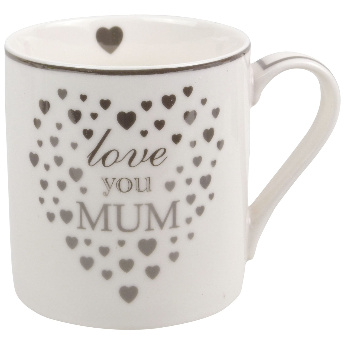 Leonardo Silver Heart Mug for Birthday Celebrations