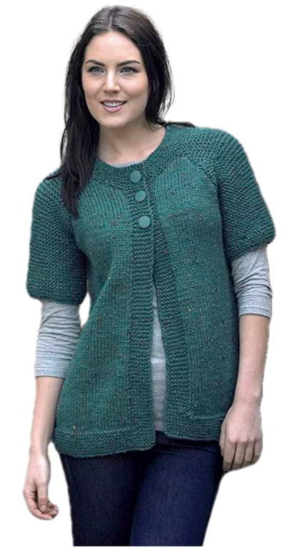 King Cole 4038 Knitting Pattern Cardigan and Sweater to Knit in King Cole Chunky Tweed