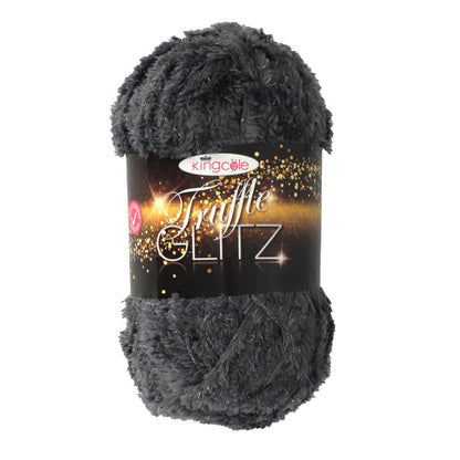 King Cole Truffle Glitz Yarn Super Soft Faux Fur Effect Stylish Fashion Wool 100g Ball