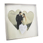 Amore silverplated wedding box frame with twin hearts Mr & Mrs - Wedding Anniversary
