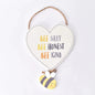 Love Life Heart Home Plaque - Bee Silly Honest Kind