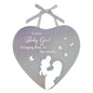Christening A Precious little baby is christened in love Reflections from the Heart Mirrored Hanging Plaque