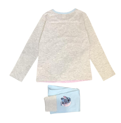 Disney Lilo & Stitch, Girls 2 Piece Pyjamas Set Featuring Stitch, Multicoloured, Age 5-12 Years