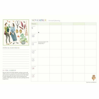 Judith Glover, Garden Days A4 Family Organiser 2026, Family Planners, Gift