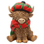 Lesser & Pavey Happy Highland, Highland Cow Scarf Tartan Figurines Statues For Home Decor | Ideal Ornaments Friendship Gifts For Women & Men | Lovely Table Centerpiece & Living Room Accessories