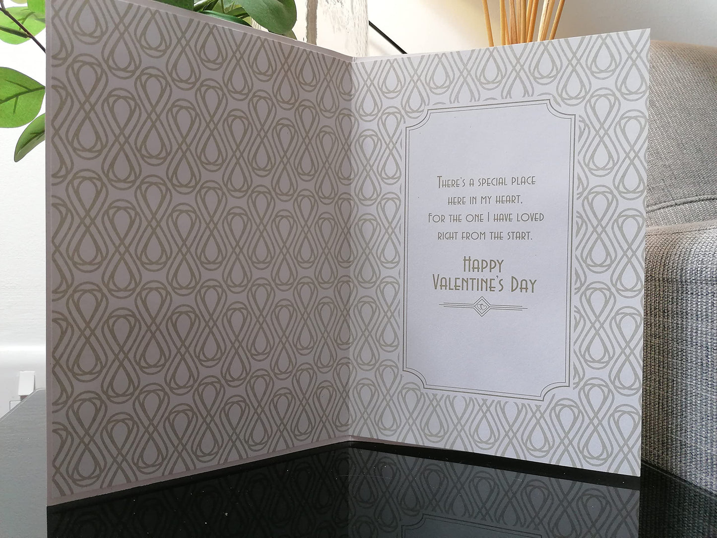 Someone Special Valentines Day Card Art Deco Couple Premium Large 7 x 10 Inches
