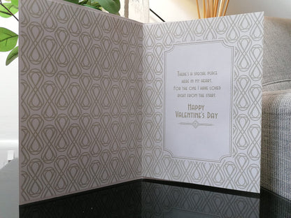 Someone Special Valentines Day Card Art Deco Couple Premium Large 7 x 10 Inches