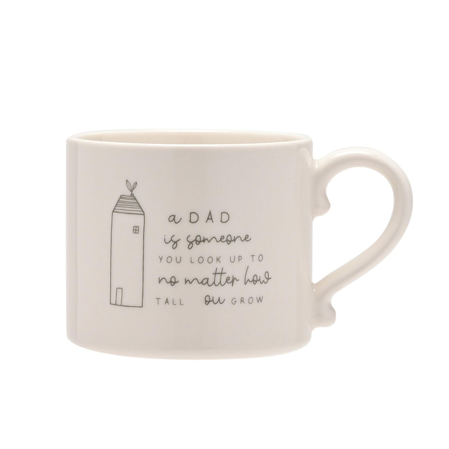 Widdop Moments Stoneware Ceramic Dad Mug - Always Look Up to Dad Mug - White Colour - Coffee Mug Tea Hot Drinks - Approx 350ml - Gift for Dad Him Birthday Father's Day Present