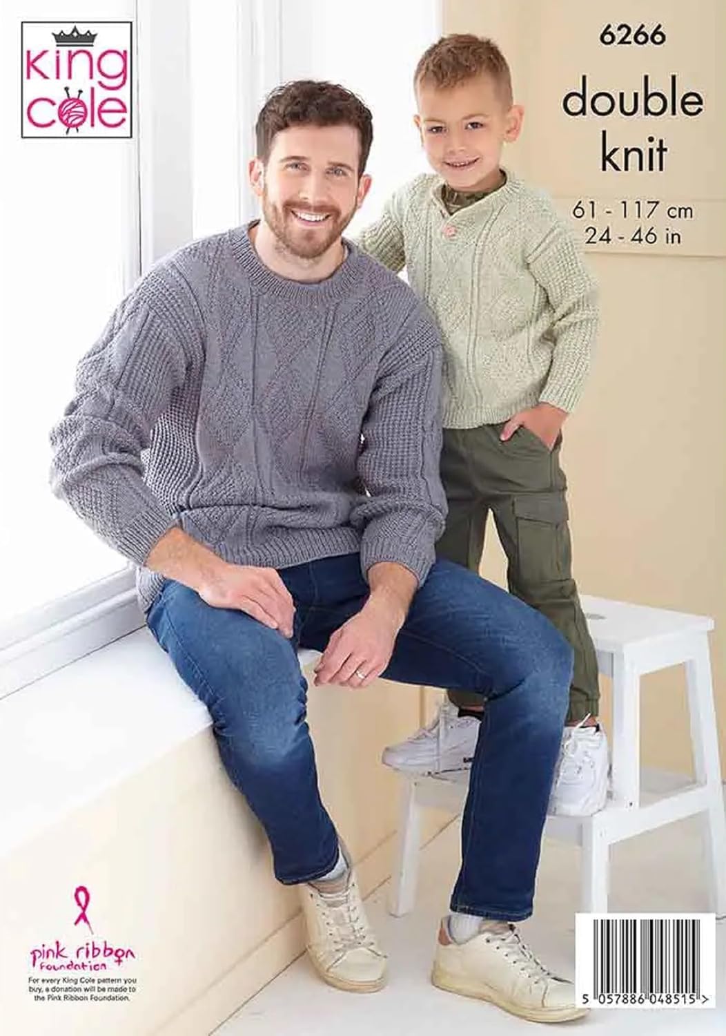 King Cole Cardigan Sweater & Top Double Knit Knitting Pattern Kids & Adults 6266