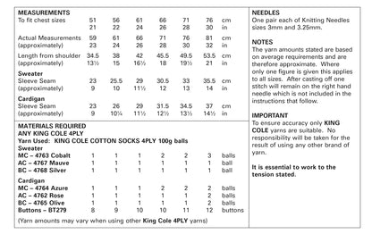 King Cole Unisex Pattern Pattern (Pack of 1)