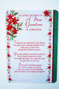 Christmas Memorial Card Graveside Dear Grandma in Loving Memory Poem Verse Grave