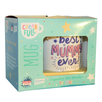 Bright and Cheerful China Mug Mother's Day Gift - Best Mummy Ever