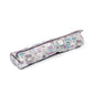 Hobby Gift Soft Knitting Pin Case in a Aqua & Purple Birdcage Pattern on Grey (10 x 42 x 5.5cm)