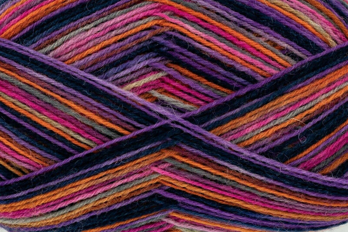 King Cole Zig Zag 4ply Sock - 100g - 75% Superwash Wool & 25% Nylon (Dragonfly 4821)