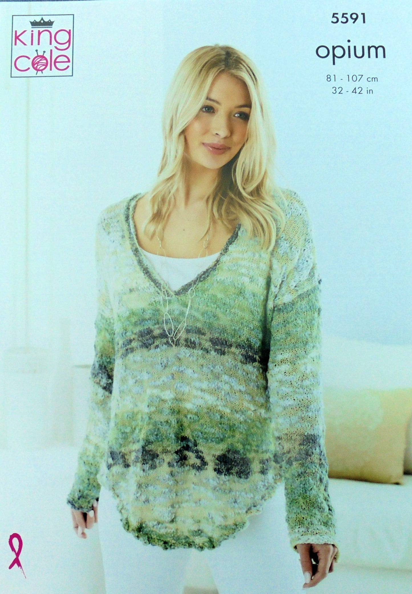 Knitting Pattern Womens Long Sleeve Jumper & Sleeveless Top in Opium Palette 5591 King Cole