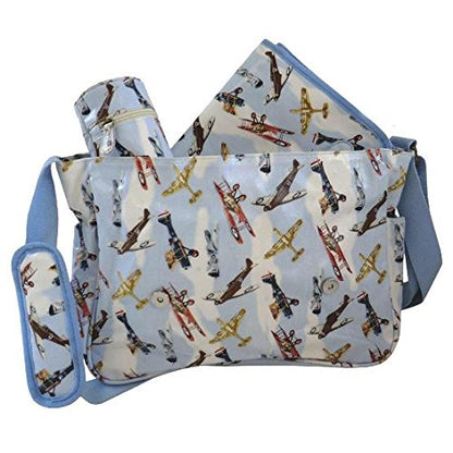 Powell Craft vintage plane oilcloth luxury changing bag